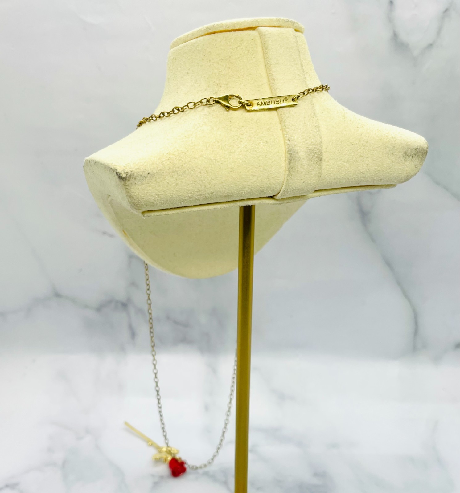 AMBUSH Design Japan Rose Pendant Rare Necklace – Pre owned / MF6234