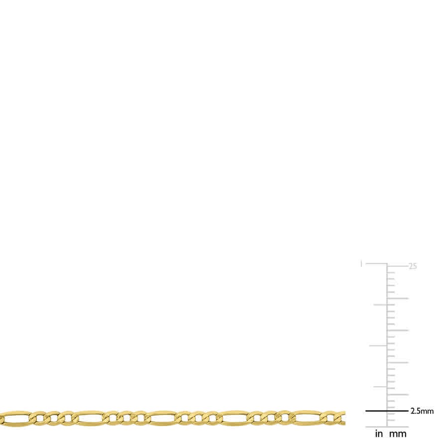 AMOUR 2.5mm Figaro Link Chain Necklace In 10K Yellow Gold, 18 In