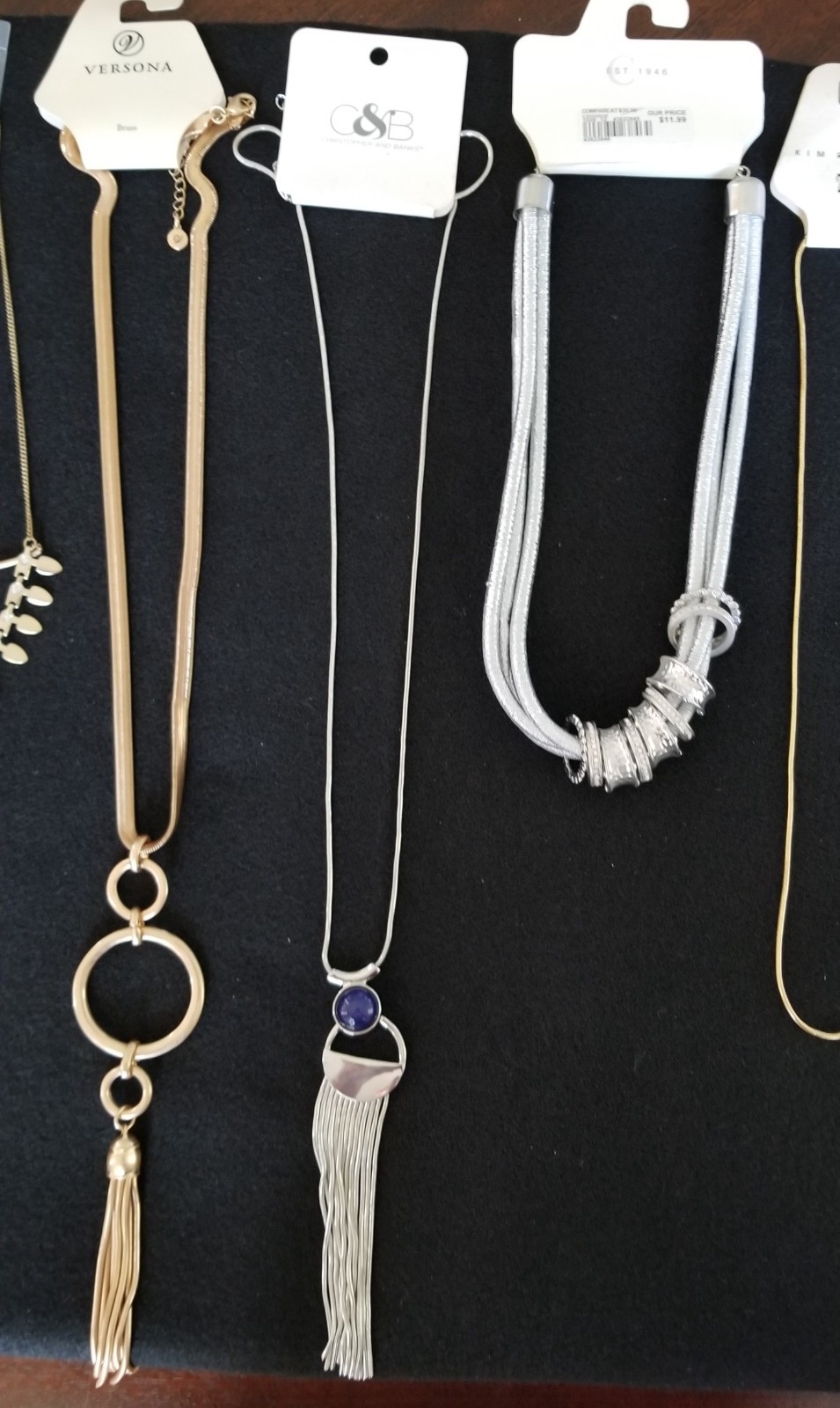 Lot of 6 ~ Mixed Lot of New Carded Necklaces ~ C1946 ~ C&B ~ Kim Rogers