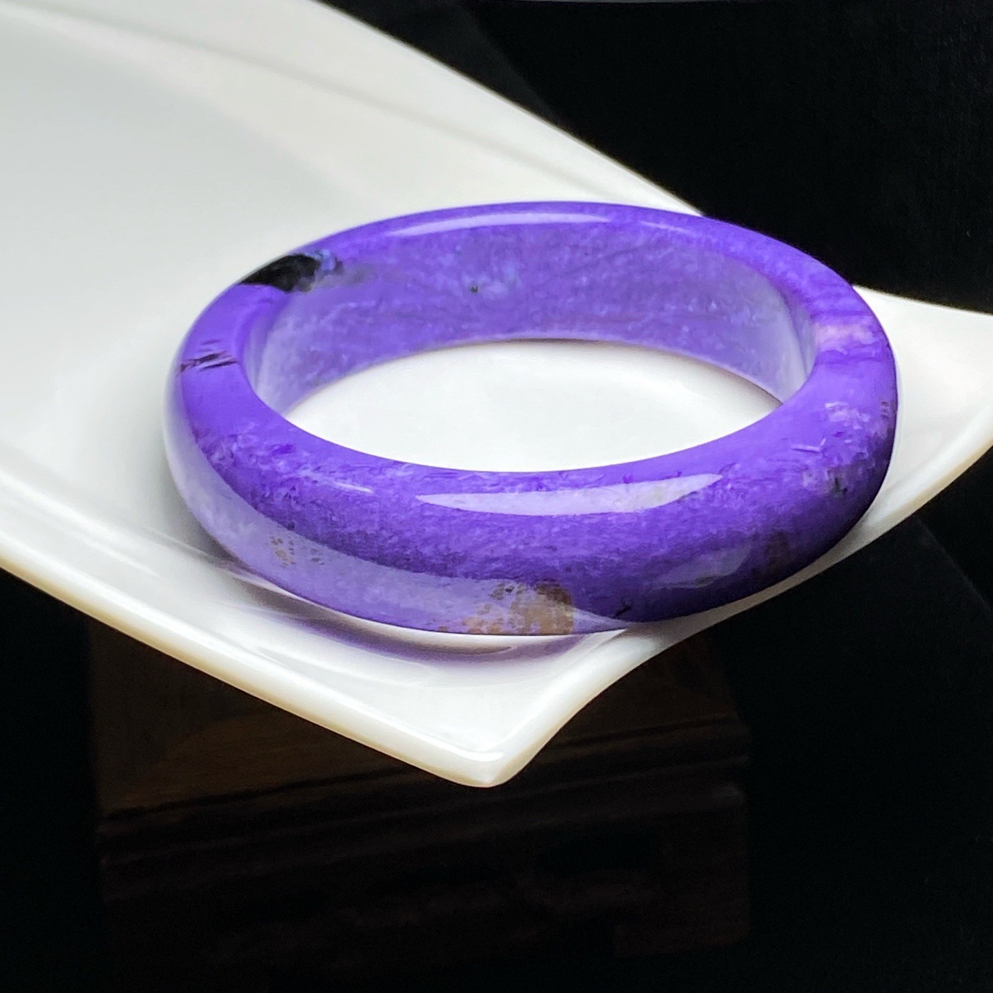 59mm Natural Purple Charoite Gemstone Bangle AAAA