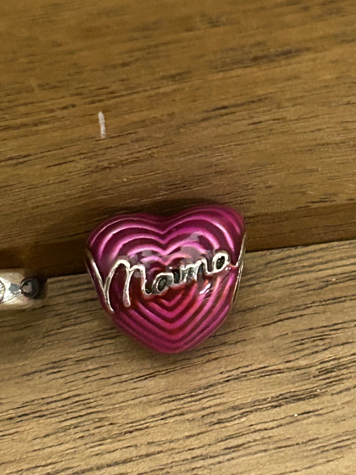 1 random s925 silver pink charm bead Unbranded
