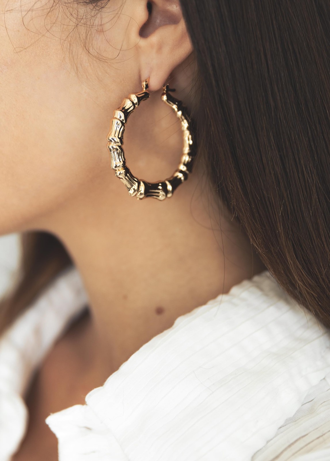 18k Gold Plated Hoop Earrings for , 40MM X 40MM – Made In Brazil