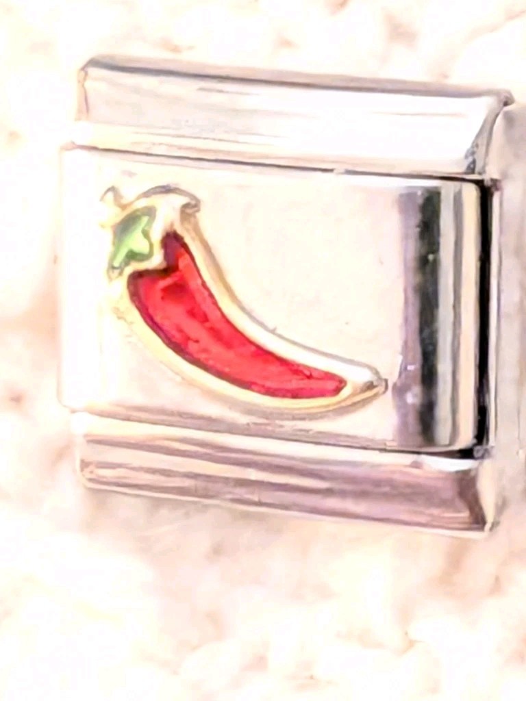 Authentic Tuscany Red Chili Pepper Italian Charm 9mm Classic Link R228