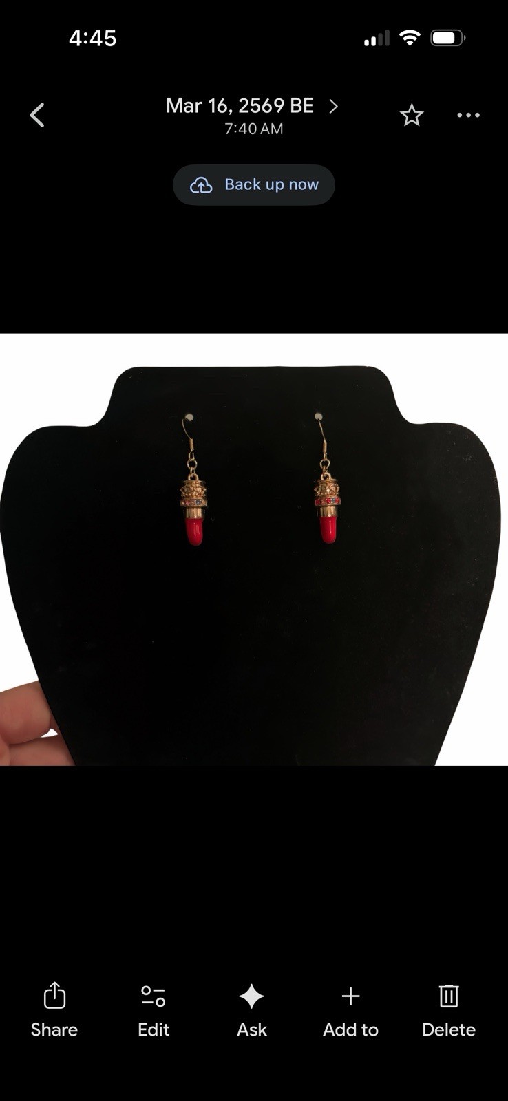 Red Lipstick Earrings