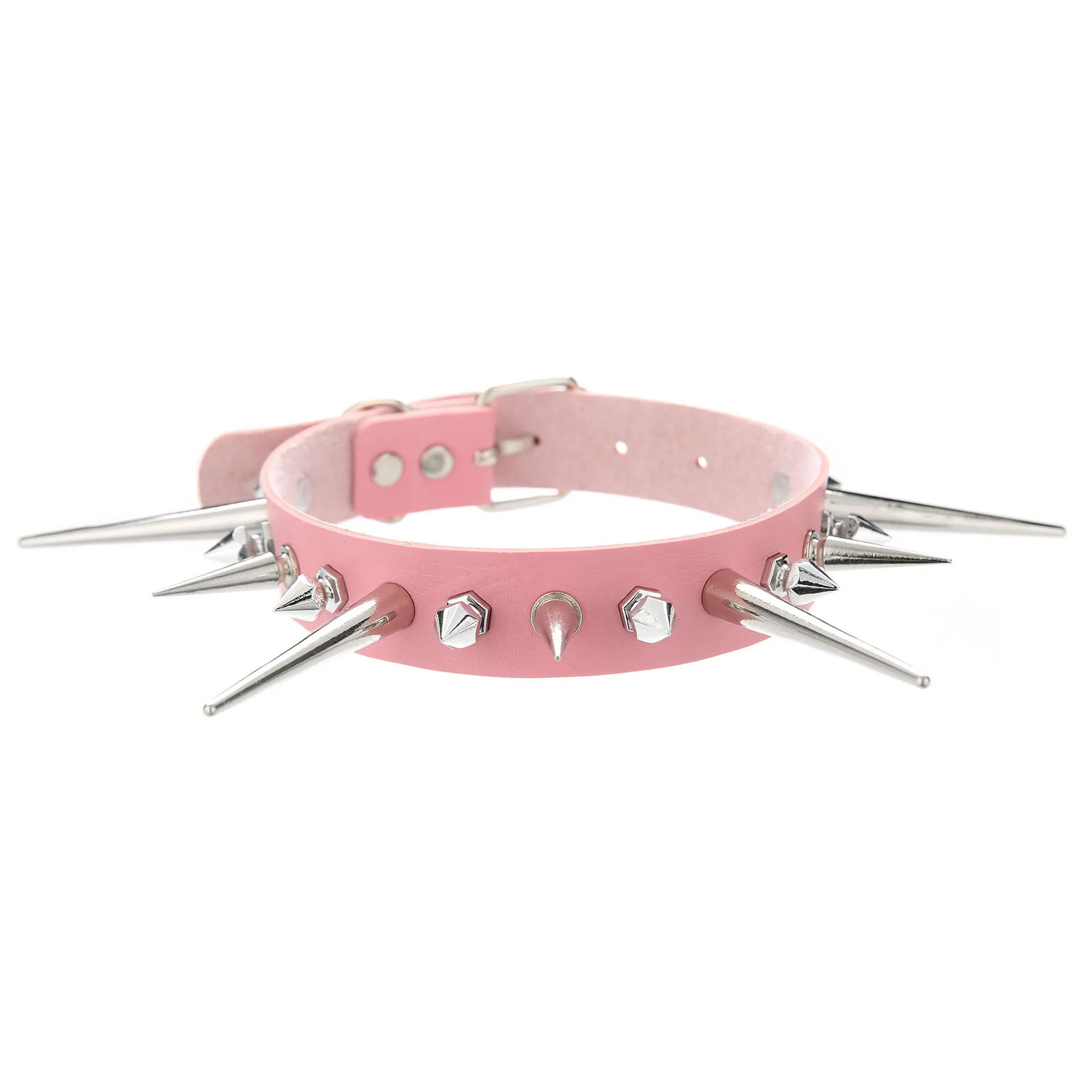 Goth Spike Choker Punk Leather Collar For Women Studded Necklace Accessories