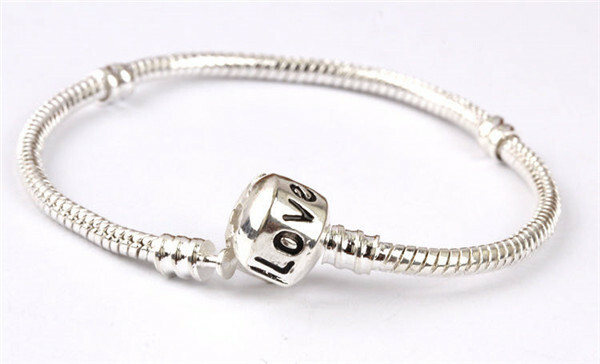 18cm-21cm Silver Plated Snake Chain Link Bracelet Fit European Charm Bracelet