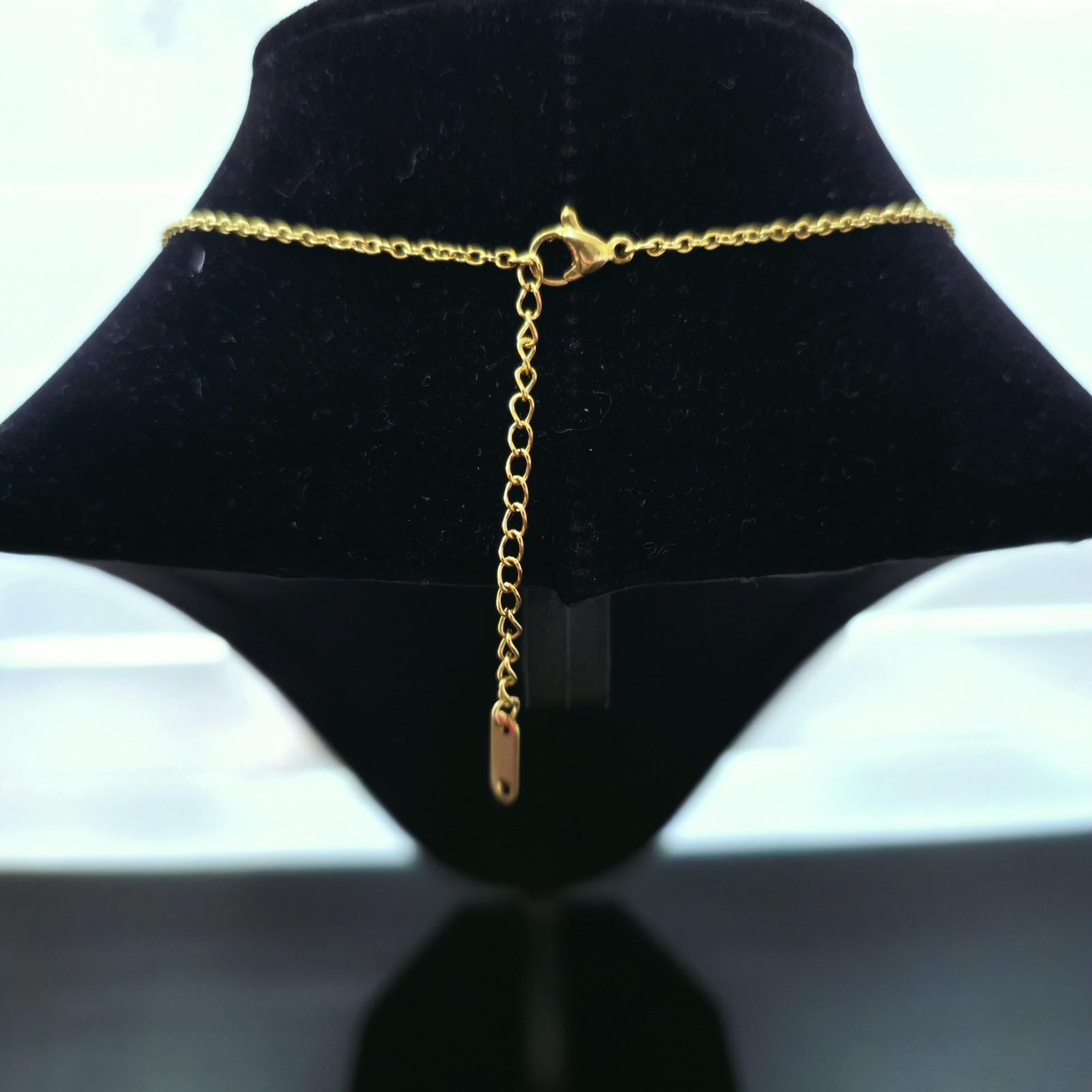 18K Gold Plated Black Butterfly Pendant Necklace – Women Jewelry B003