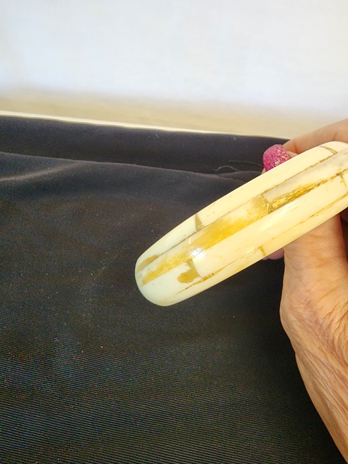 Natural Buffalo Bone Bangle Bracelet Jewelry Bohemian Vintage Off – White India