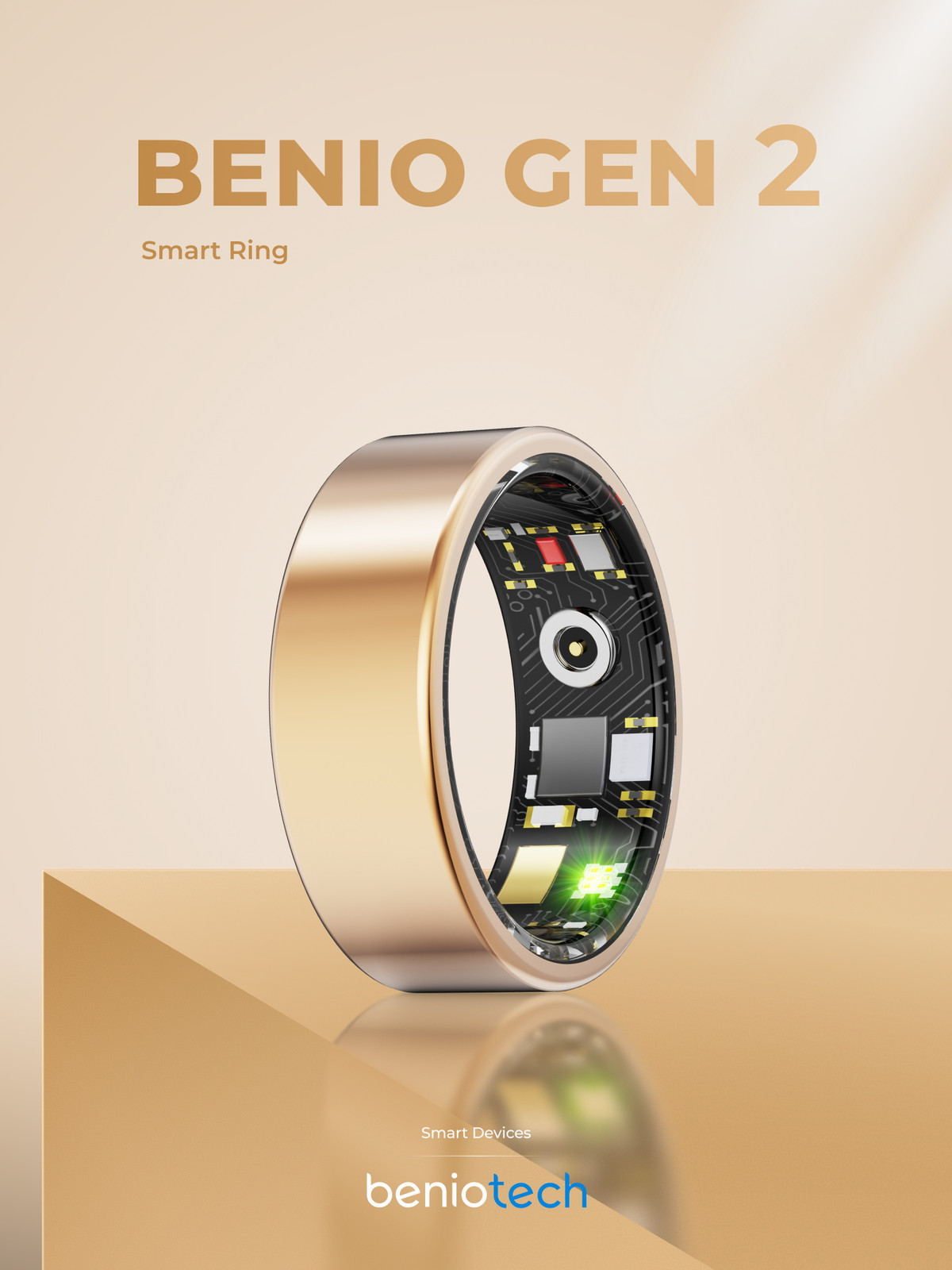 Benio Gen 2 Smart Ring | Ultra-Light | Pro Health & Fitness Tracker | Size 7-13