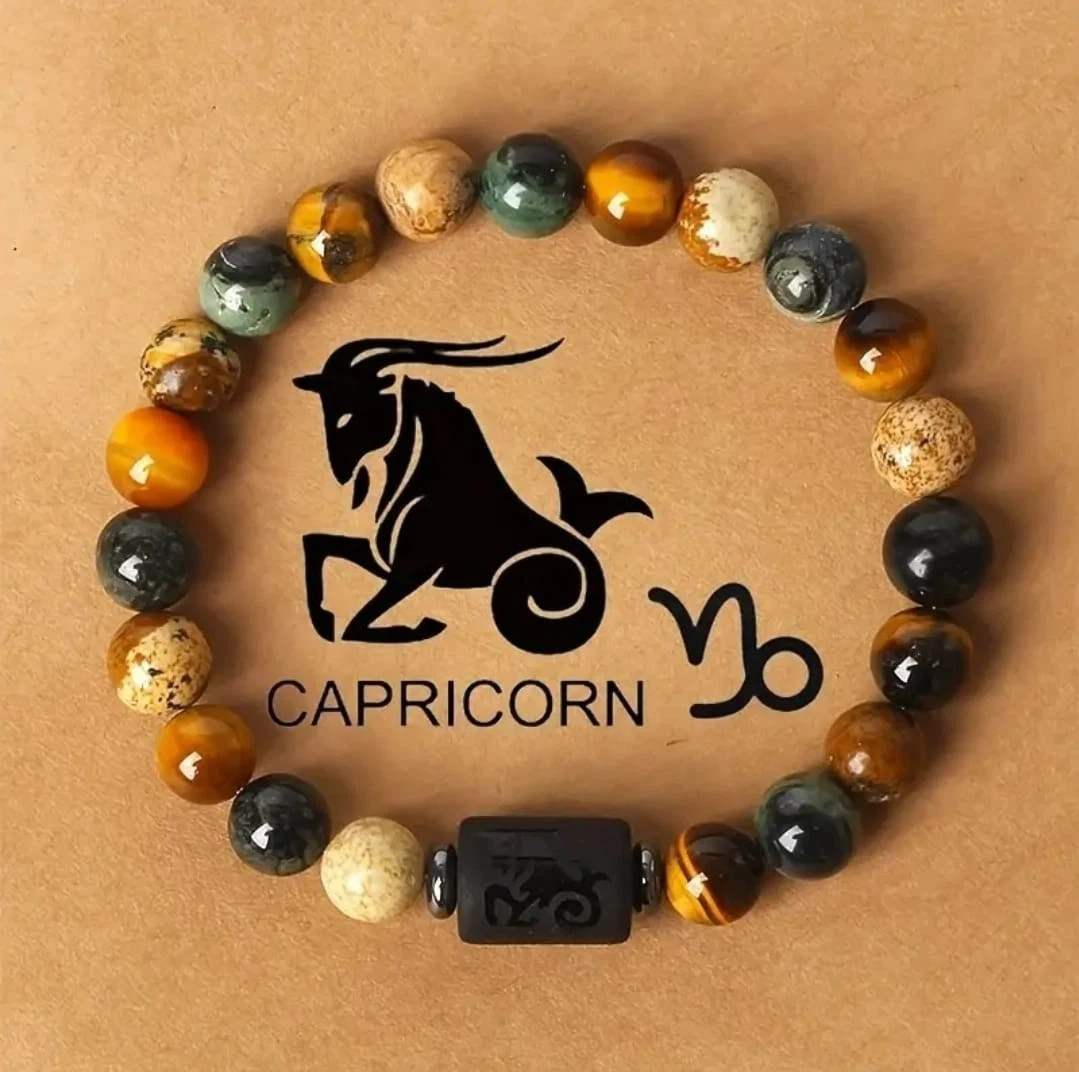 Zodiac Sign Bracelet – Handmade Triple Protection – 12 Constellations Gift