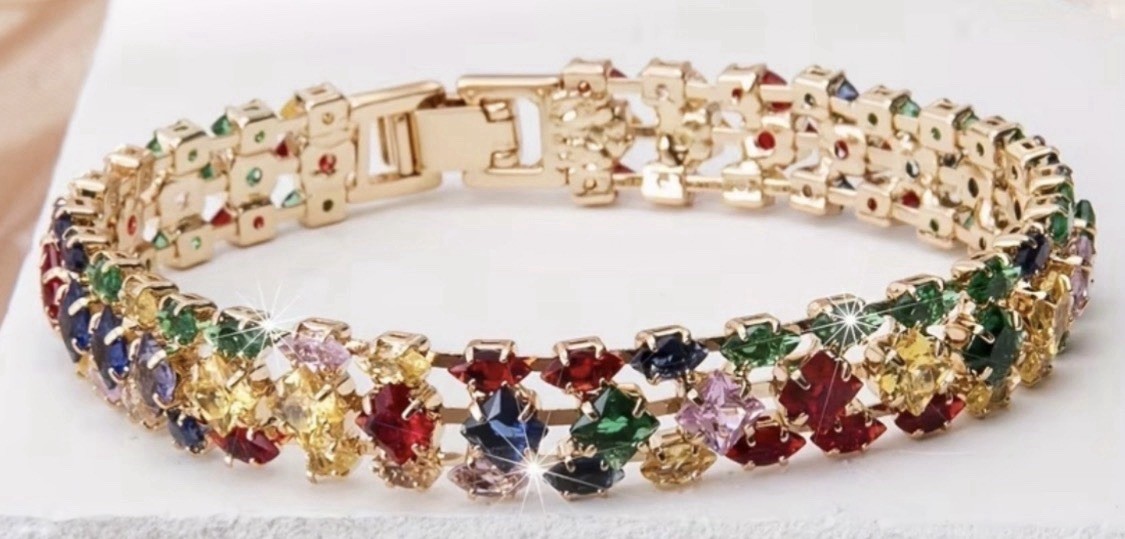 A Multi-color Geometric-Women’s Chain Bracelets Colorful Perfect Forallevents ❤️