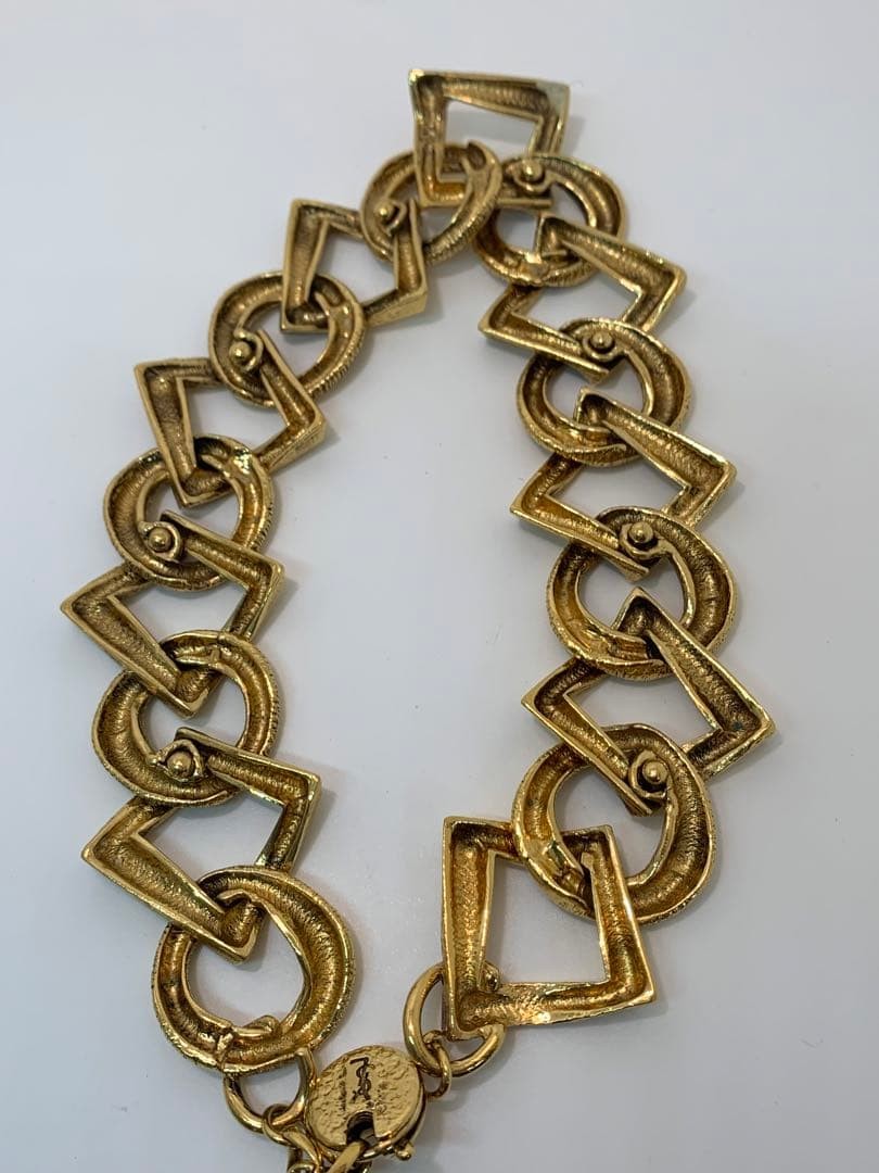 Yves Saint Laurent Gold Necklace Used Damaged Not specified