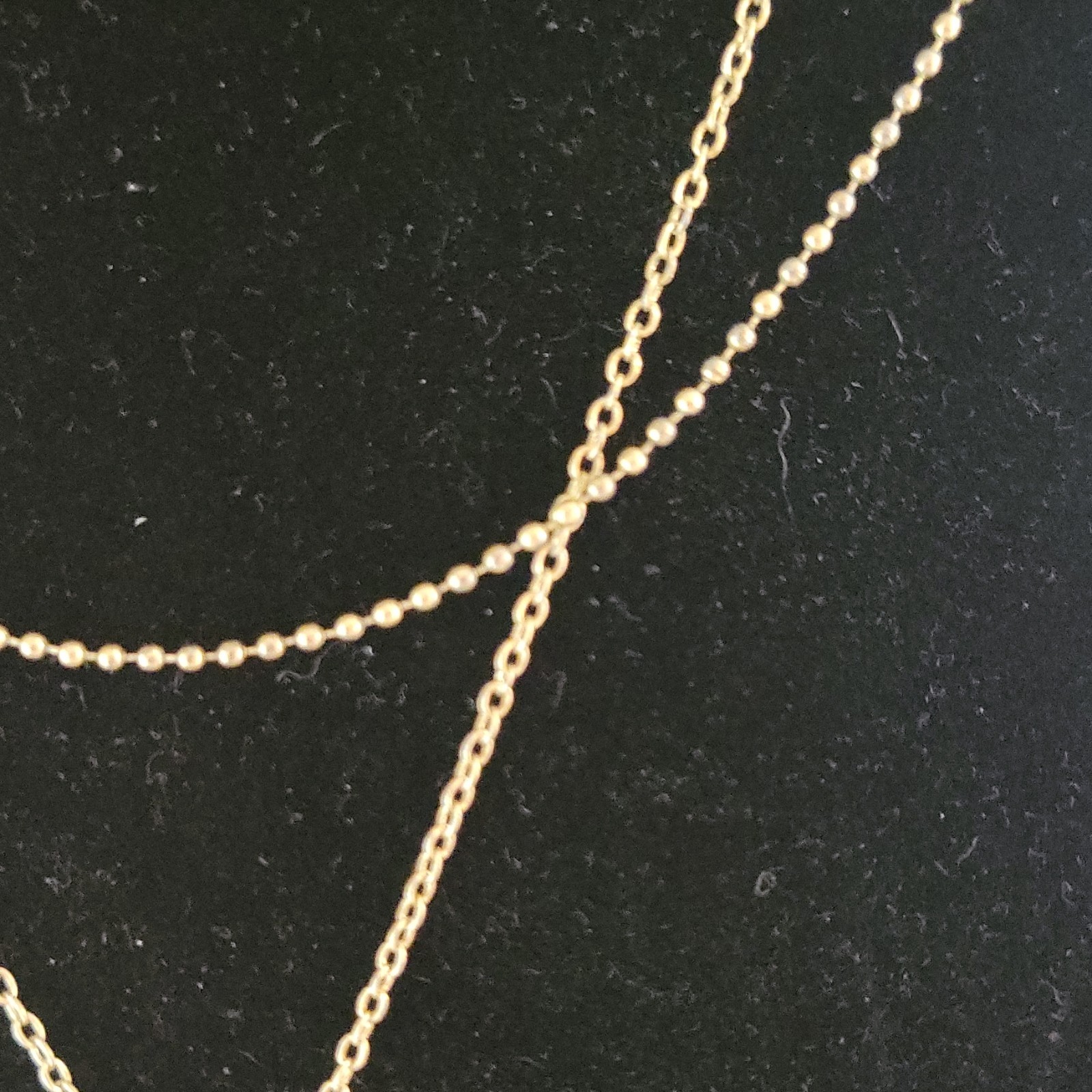 14″ Beautiful Vintage SU CZ CH Layered Pressed Flower Necklace