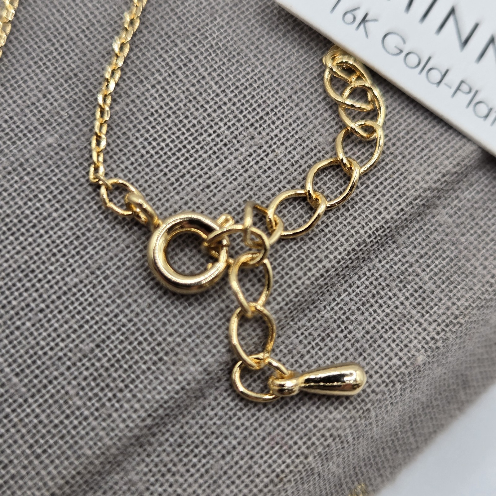 Gold Dainty Crescent Moon Spike Charm Necklace Boutique Brand Gold Plated Brass