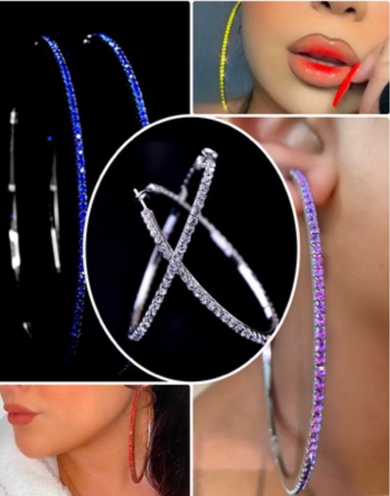 5 Beautiful Fairy Statement Fashion Hoop Earrings