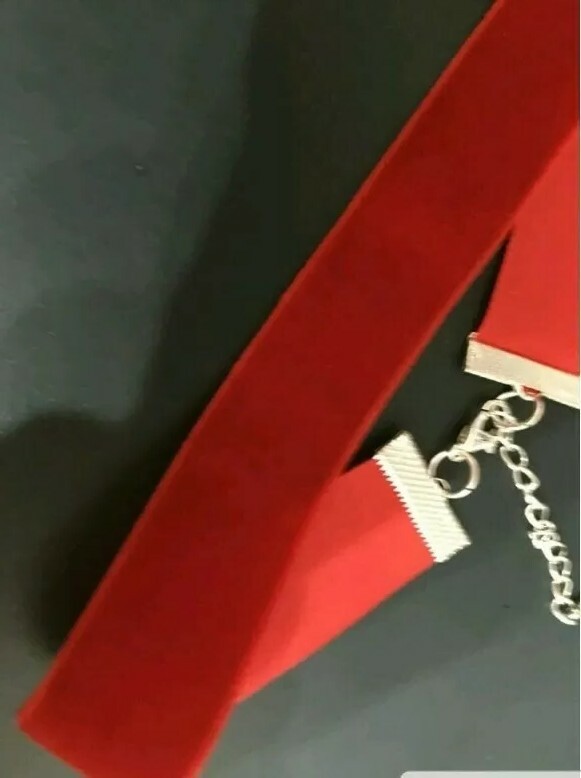 Fashion Jewellery Ladies Girls RED Colour Velvet Ribbon Chakor Necklace Handmade