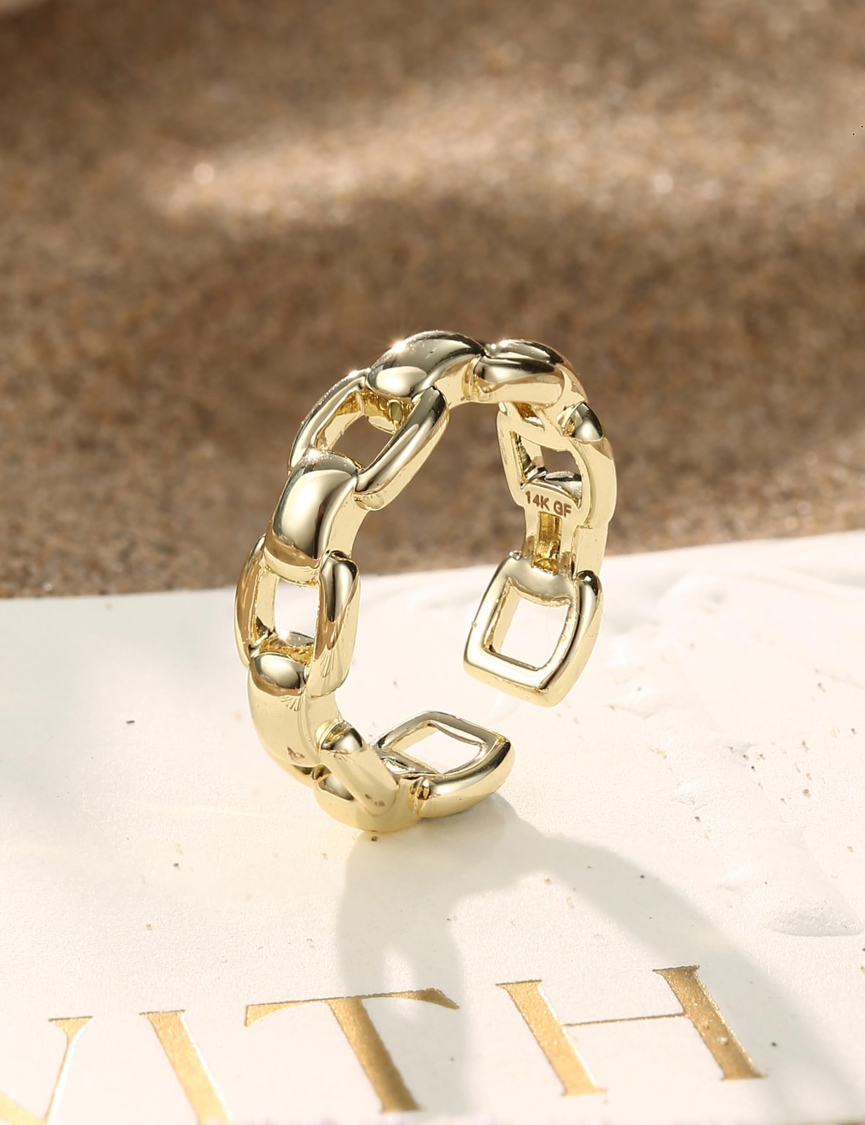 FIASASO 14K Gold Filled Toe Rings for Women Non Tarnish 14 mm, gold