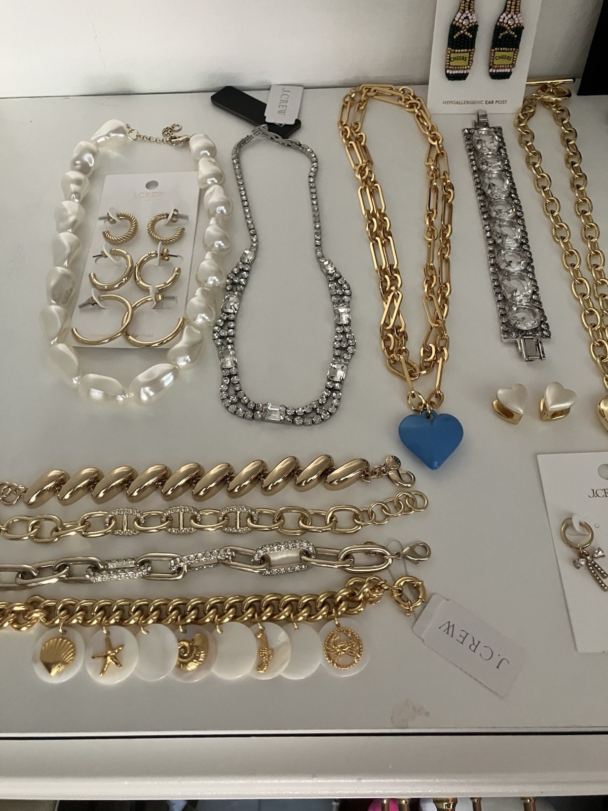 Brand New Current 25 Piece Lot Of J Crew Retail Necklaces, Earrings And Bracelet