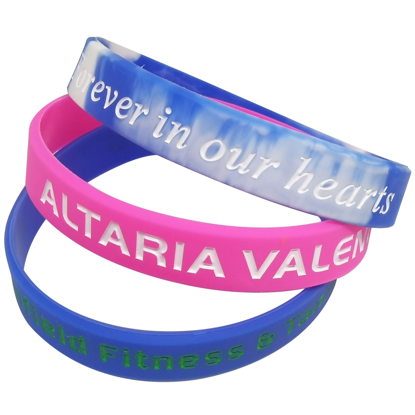 100Pcs Custom Silicone Wristbands – Personalized Rubber Bracelets Engraved
