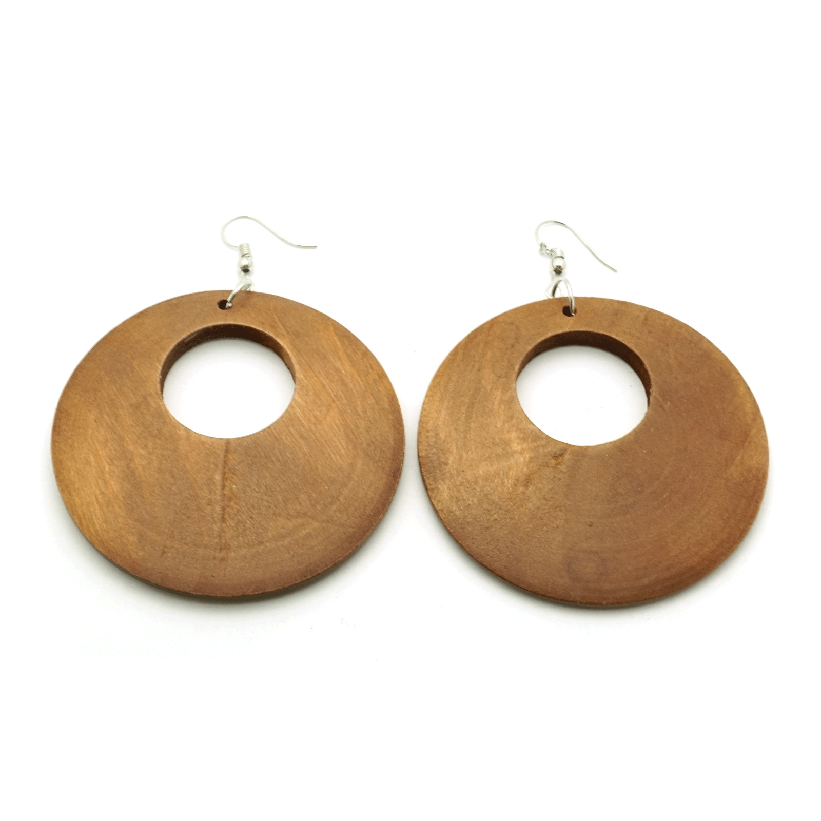 TB Heritage Boho Wood Light Weight Fashion Jewelry Women Round Dangle Earrings