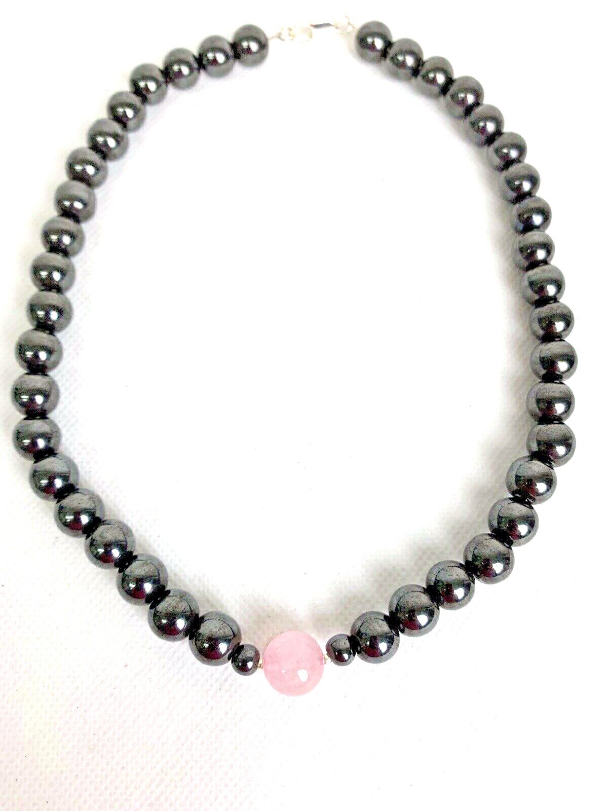 10MM Black Magnetic Hematite Health Care Necklace.Hematite,Jade, Pearl, Pink, FS
