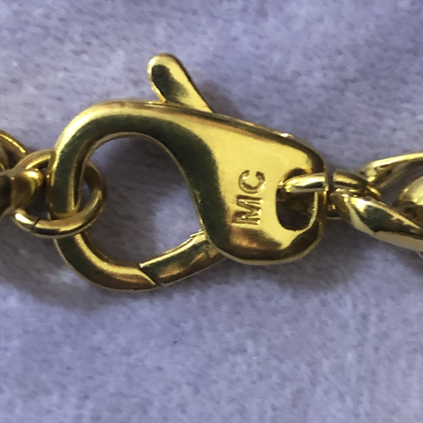 Spiga/wheat chain necklace gold tone marked MC L:40 cm
