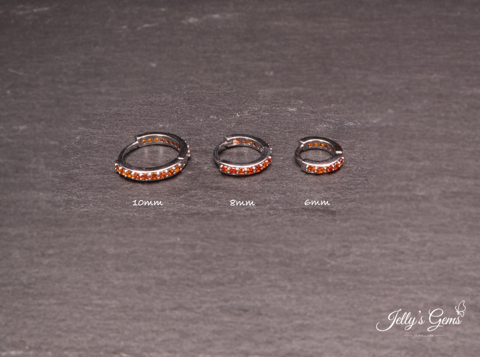Gold Silver Orange Cubic Zirconia Platinum Rose Earring Lobe Helix Cartilage