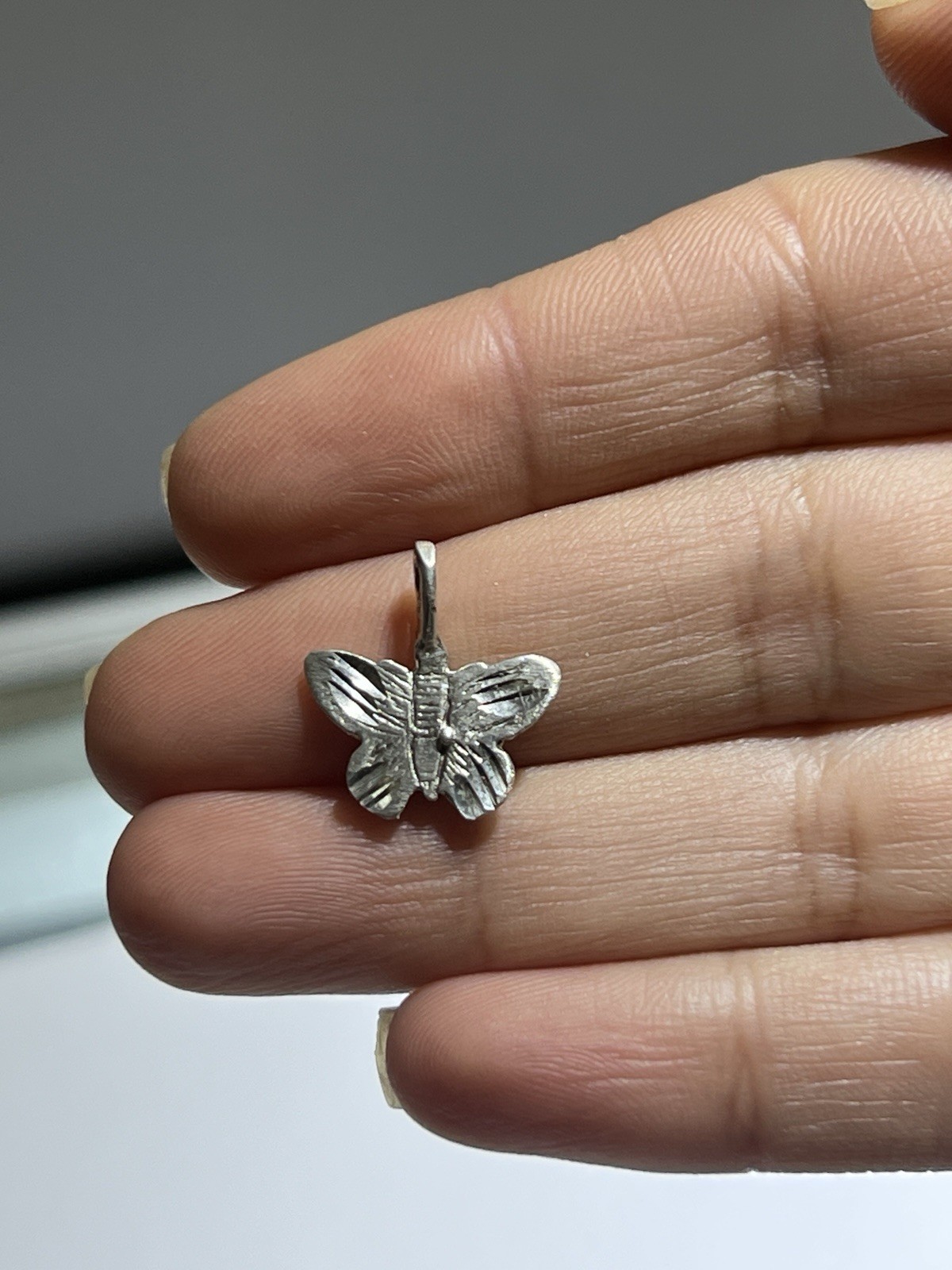 Sterling Silver Butterfly Pendant Charm 1.5 Gram