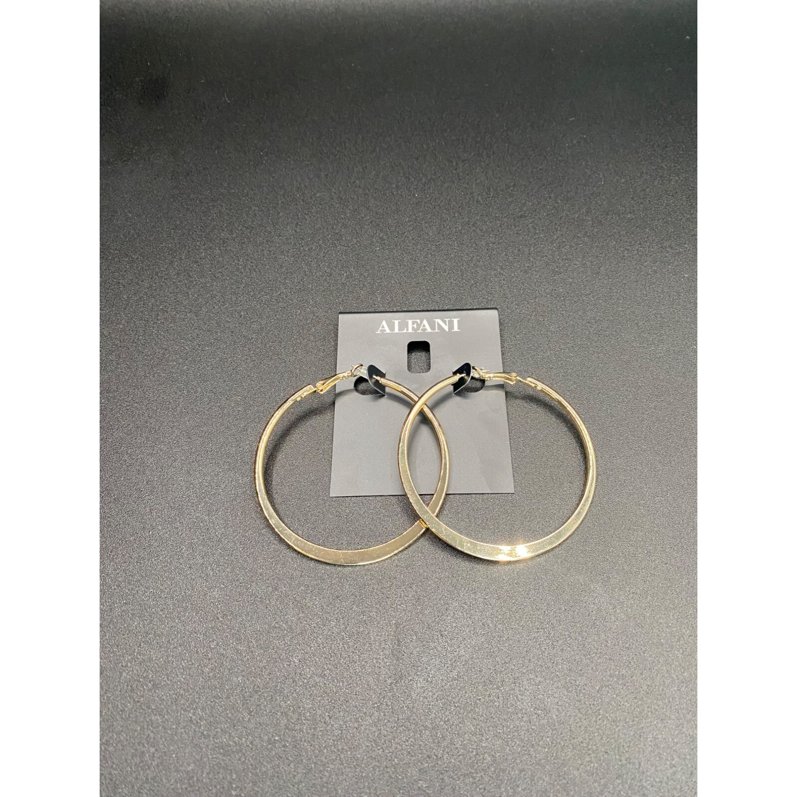 Alfani Women’s Gold Tone Flat-Edge Large Hoop Earrings