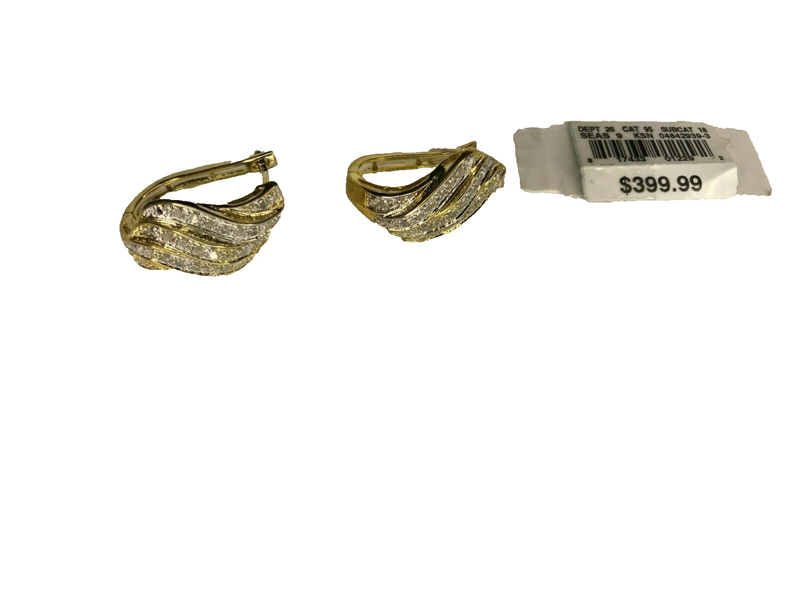 Gold Over Brass 0.5 CTW Diamond Earrings