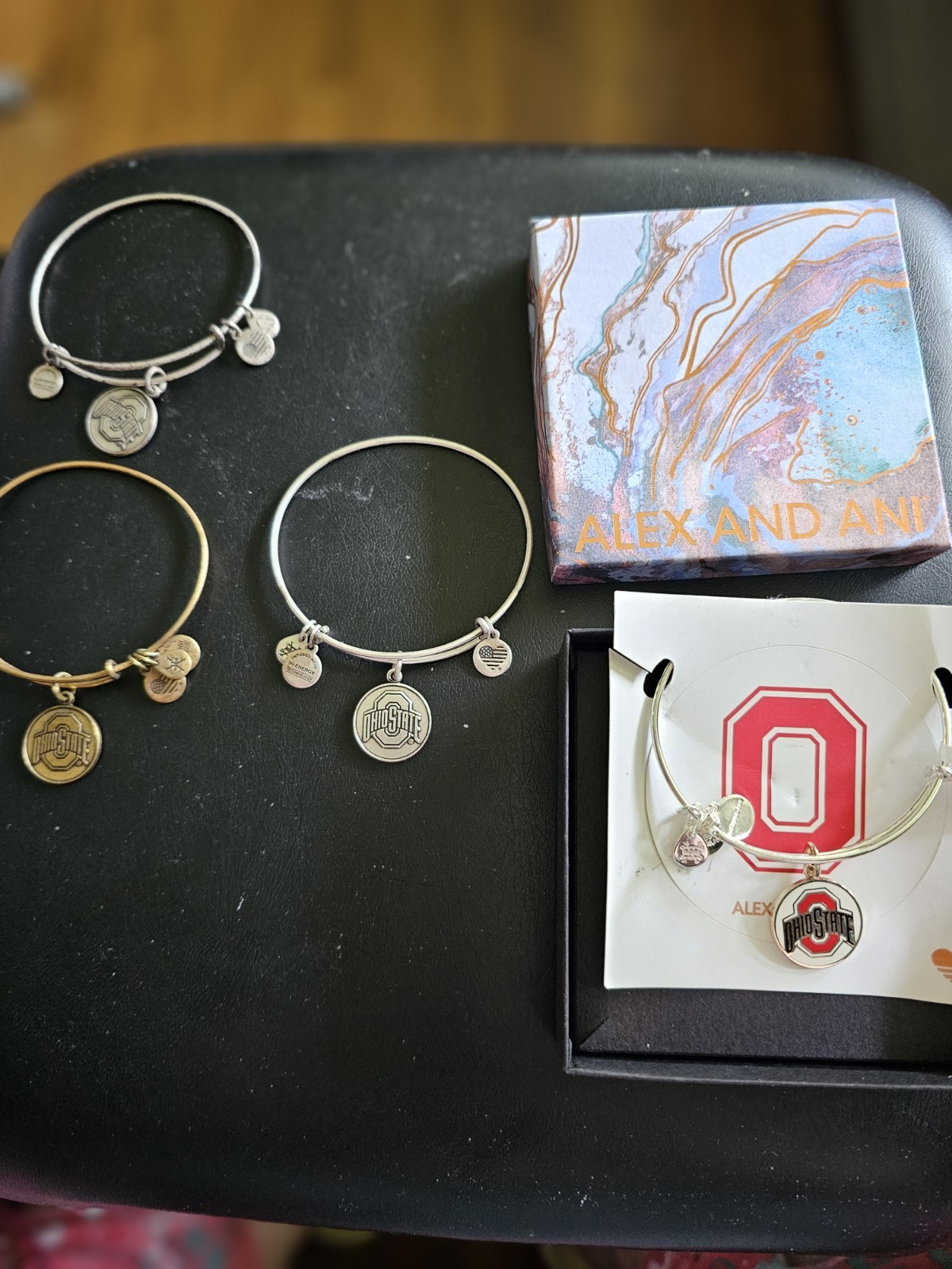 Lot Of 4 Alex And Ani Osu Ohio State University Bracelets See Description