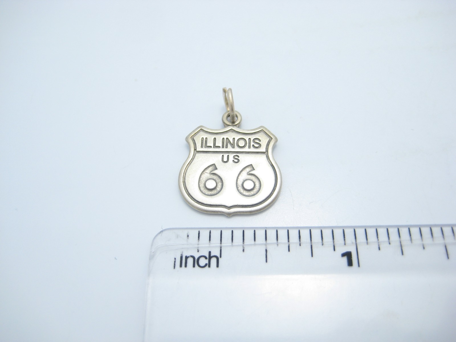US Route 66 Sterling Silver Road Sign Pendant Or Charm