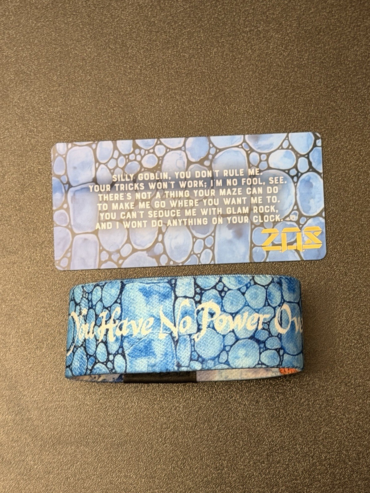 OOS *BRAND NEW* ZOX “You Have No Power Over Me” Labyrinth Fabric Bracelet #0177