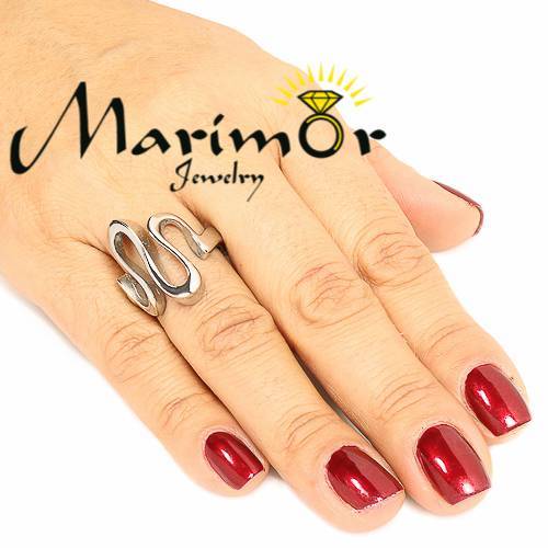 High Polished Stainless Steel 316 Wave Cocktail Fashion Ring Women’s Size 5-10