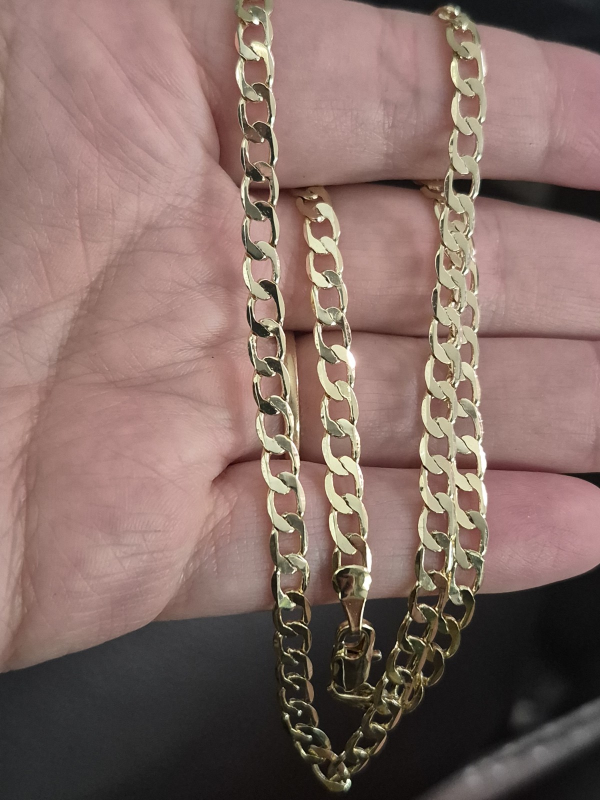 16in 4.5mm Gold Filled Cuban Chain Necklace Lobster Clasp