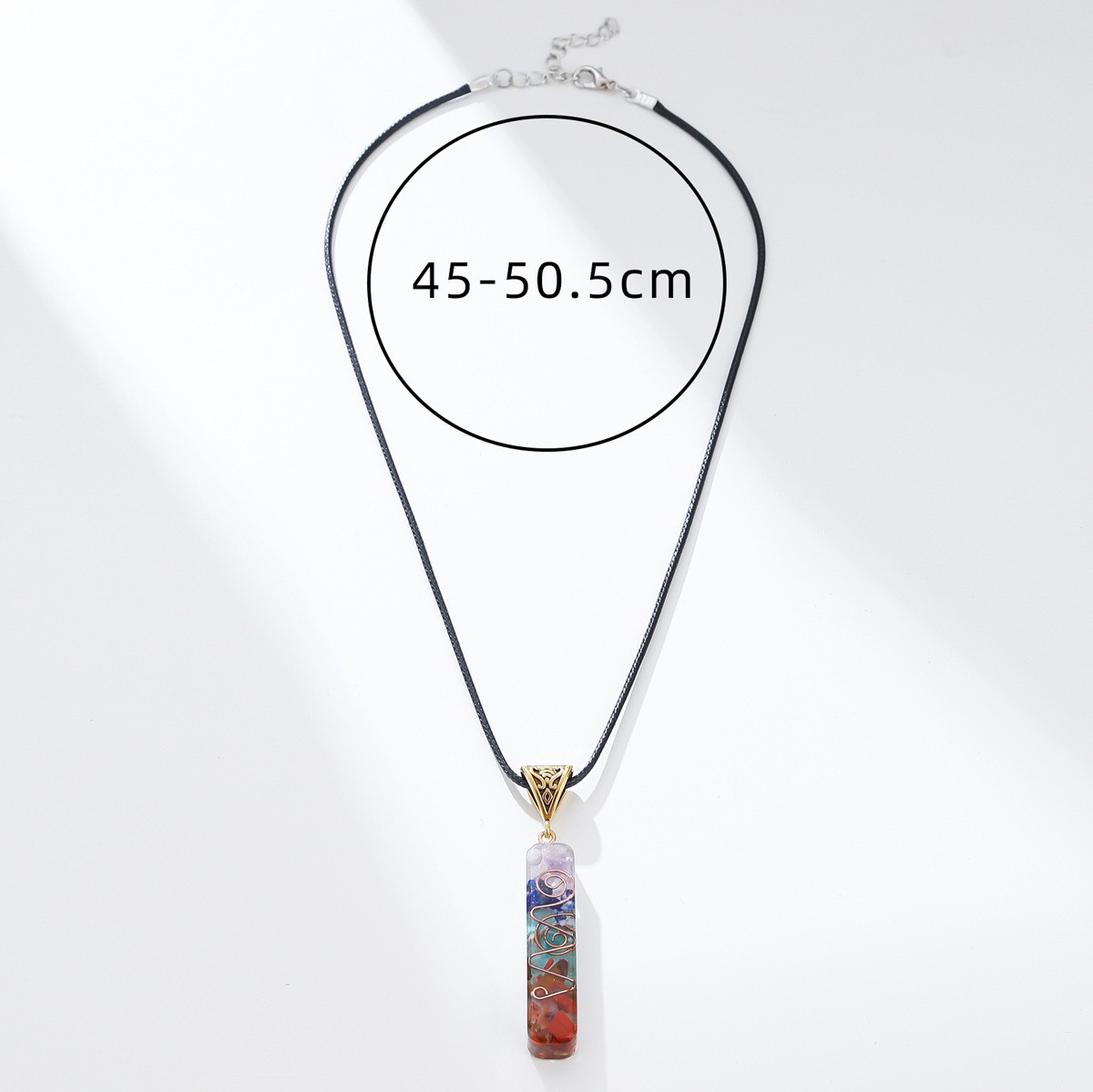 7 Chakra Healing Relief Natural Stone Reiki Pendant Necklace Unisex Crystal