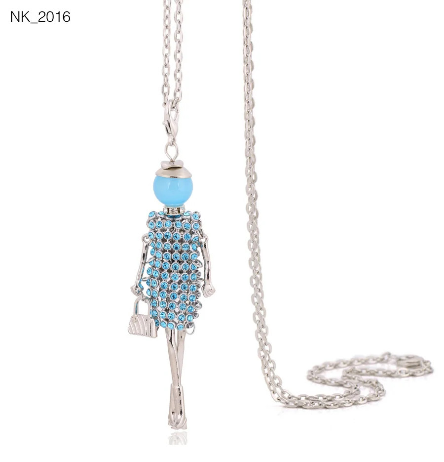 Statement Pendant Necklace Long Chain Lady Charm Jewelry Women Trend Style 1 Pc