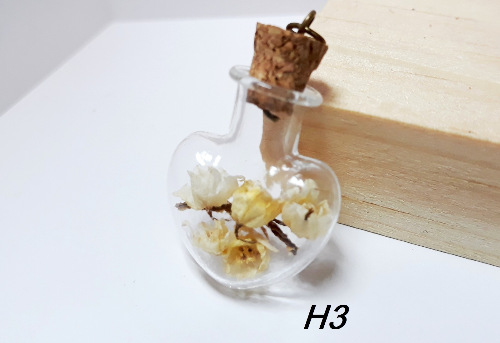 Pressed white Flower necklace Lily of the valley pendant necklace wedding gift