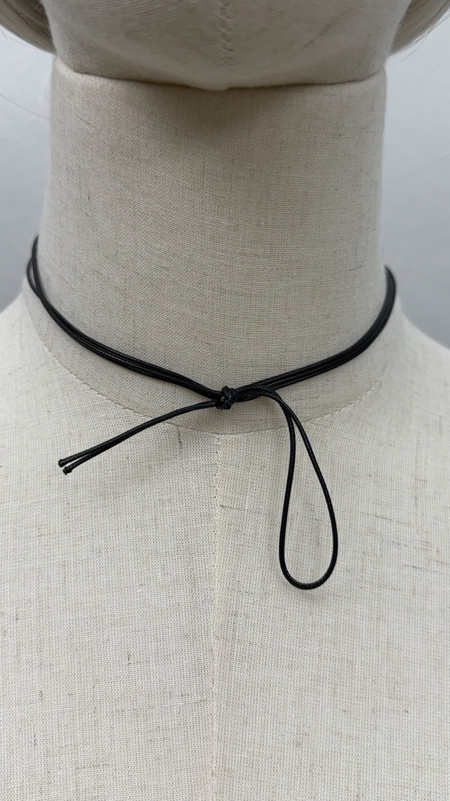 Minimalist Black Multi-Strand Choker Necklace Adjustable Layered Goth Y2K