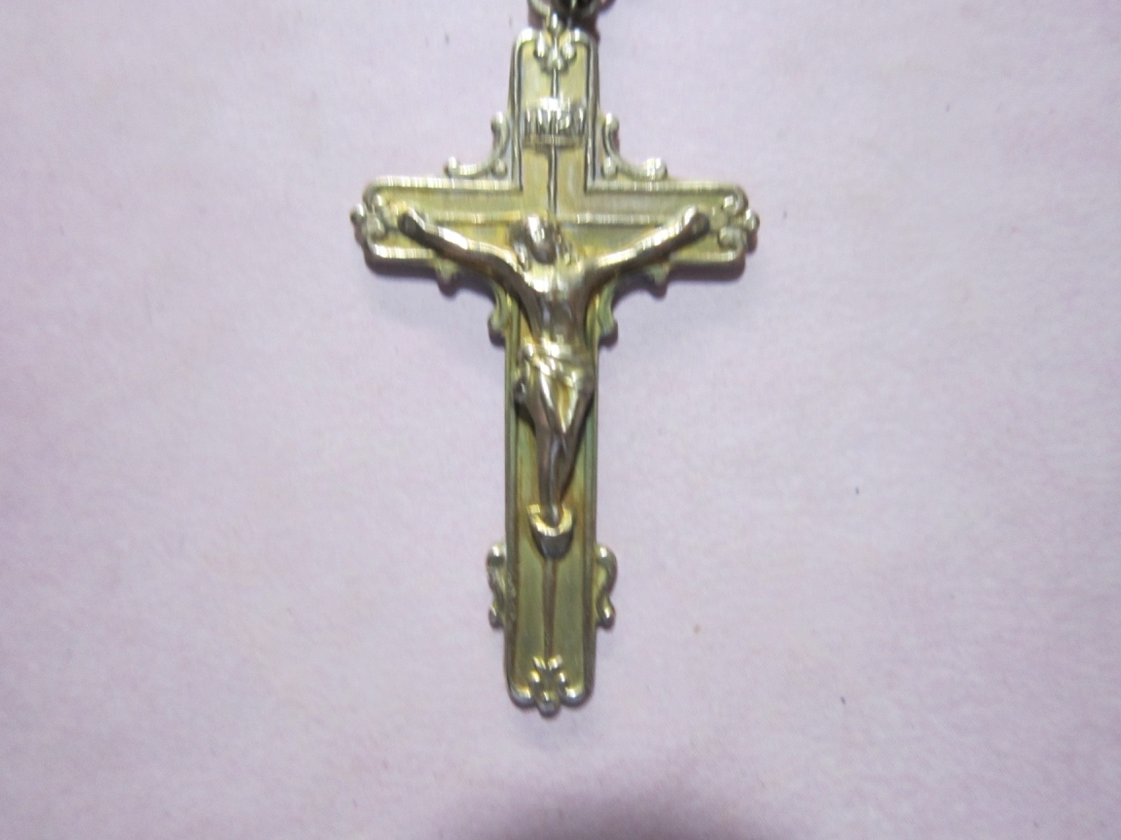 Vintage 1/20/12k GF Crucifix Jesus On The Cross Pendant Jewelry Charm