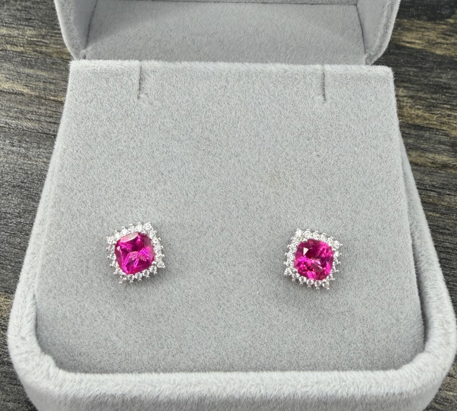Set! – 1.15CT Natural Pink Topaz Ring 8 Pendant Necklace & Earrings 925 Sterling