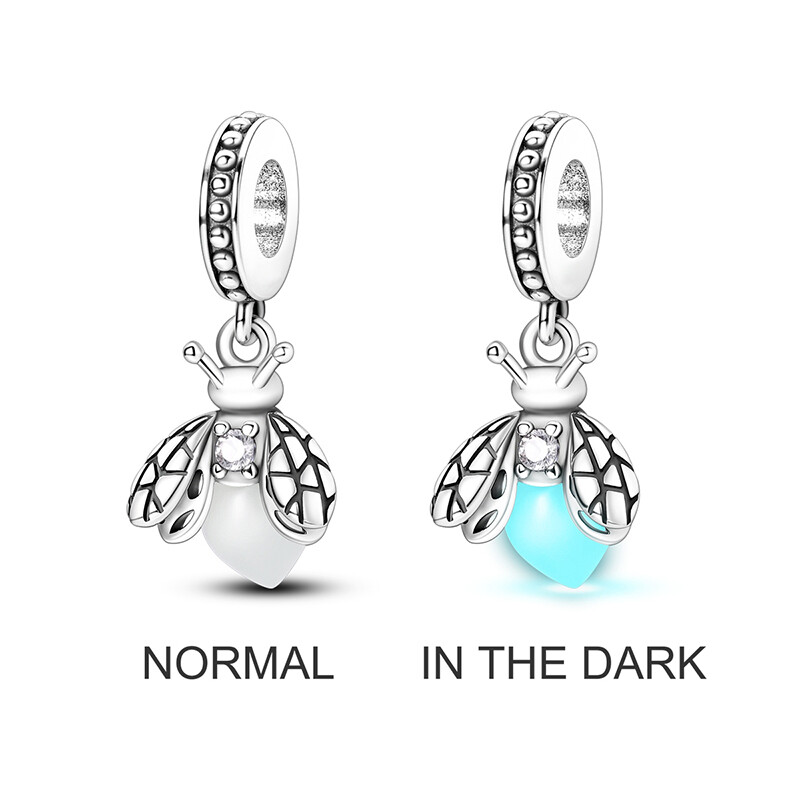 MULA Original Luminous Firefly DIY Charm CZ For Women Bracelet 925 Silver Plated
