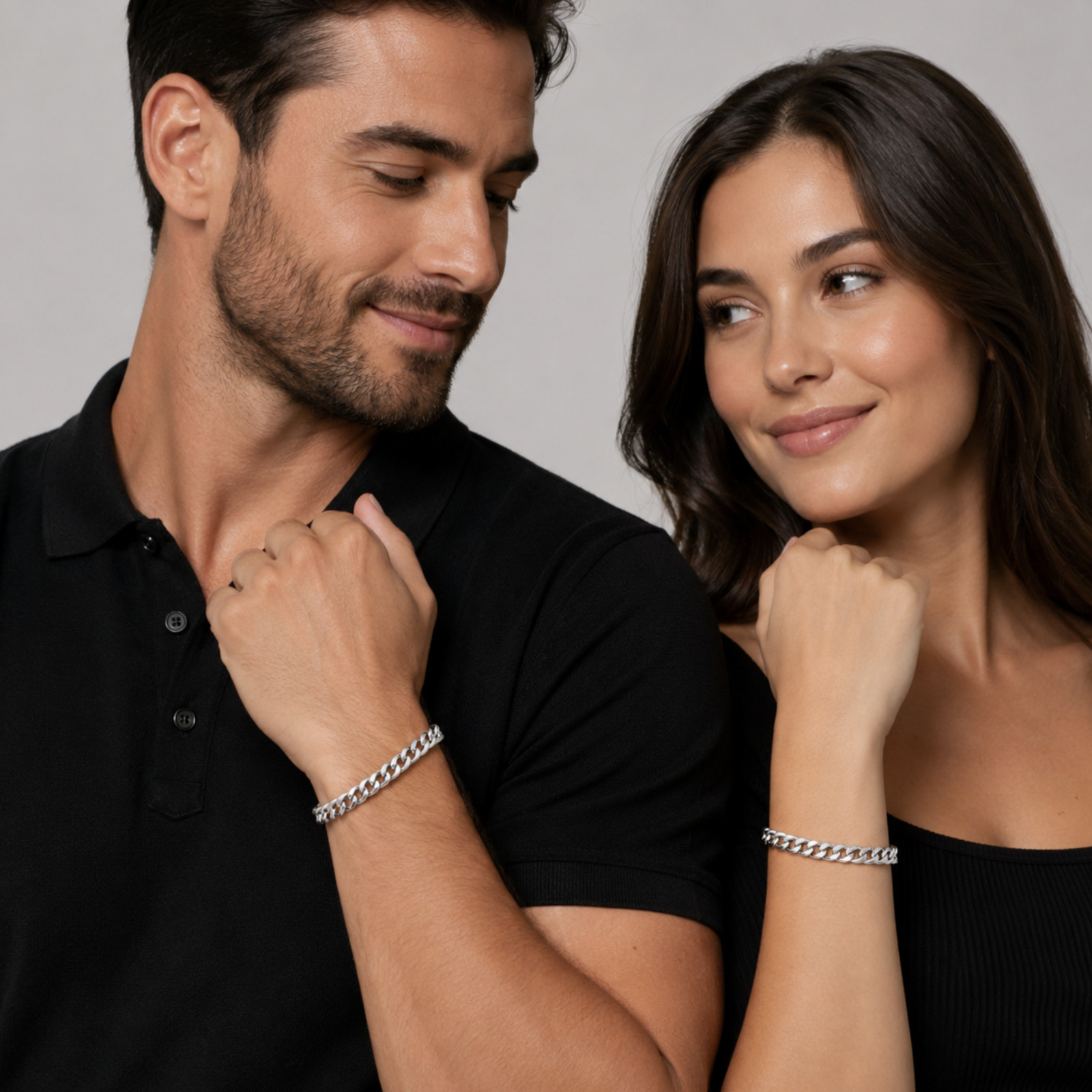 Silver Stainless Steel Cuban Link Adjustable Bracelet | Non-Tarnish Bracelet
