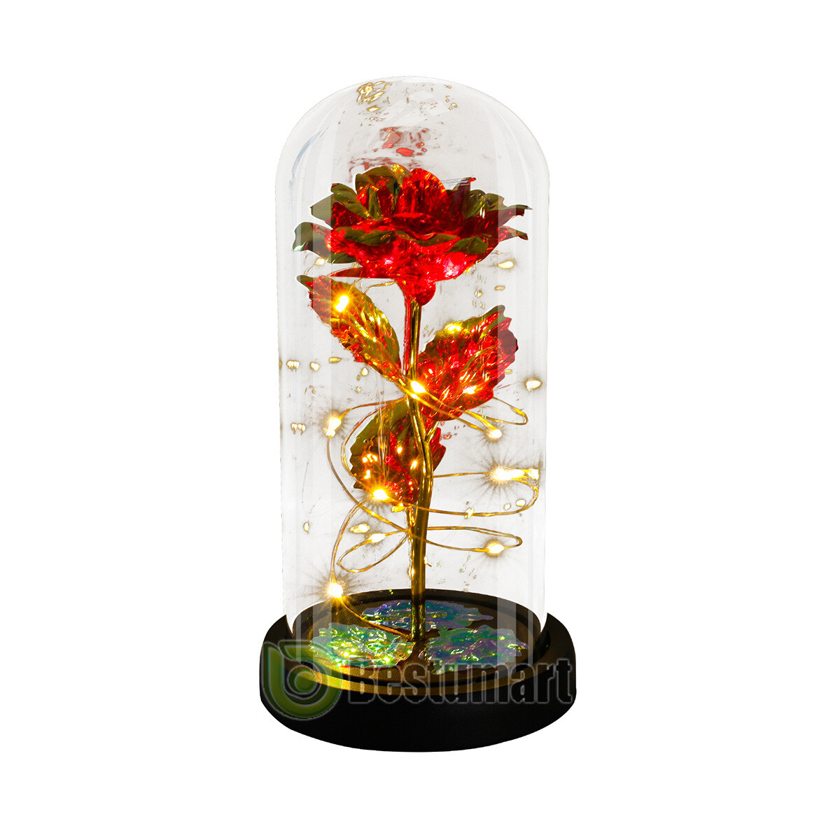 Valentines Day Gifts for Her – Crystal Galaxy Enchanted LED in Glass Rose Gifts