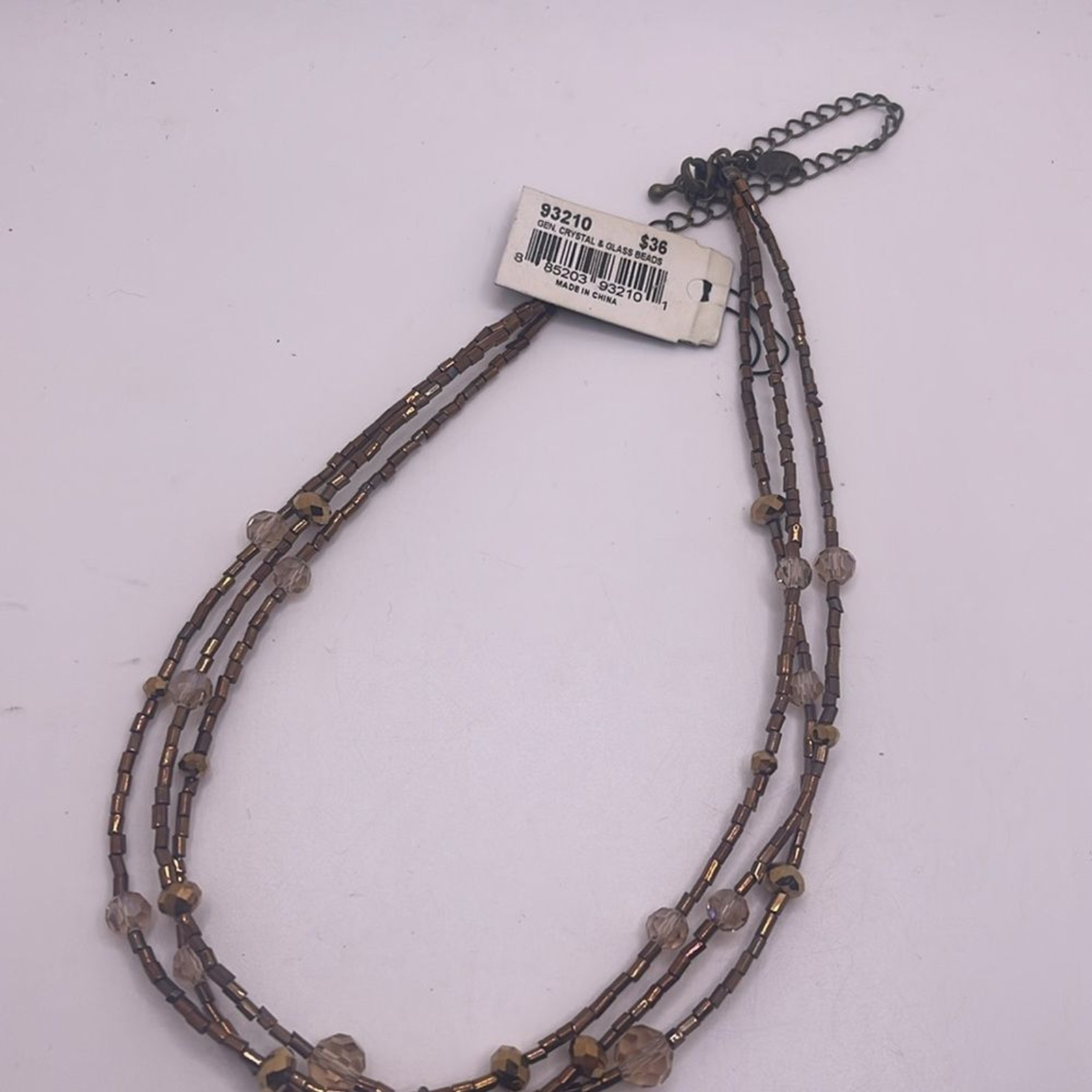 Cookie Lee Genuine Crystal And Glass Beaded Necklace 93210. NWT
