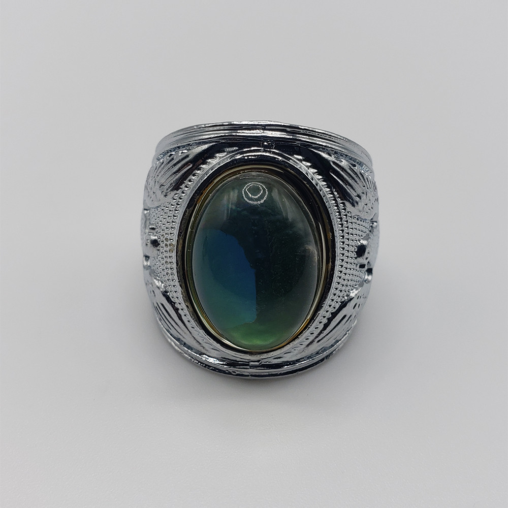 Eagle Men Ring Half Mood Half Clear Stone Color Ring Size 9.5. 11. 12. 13. 13.5