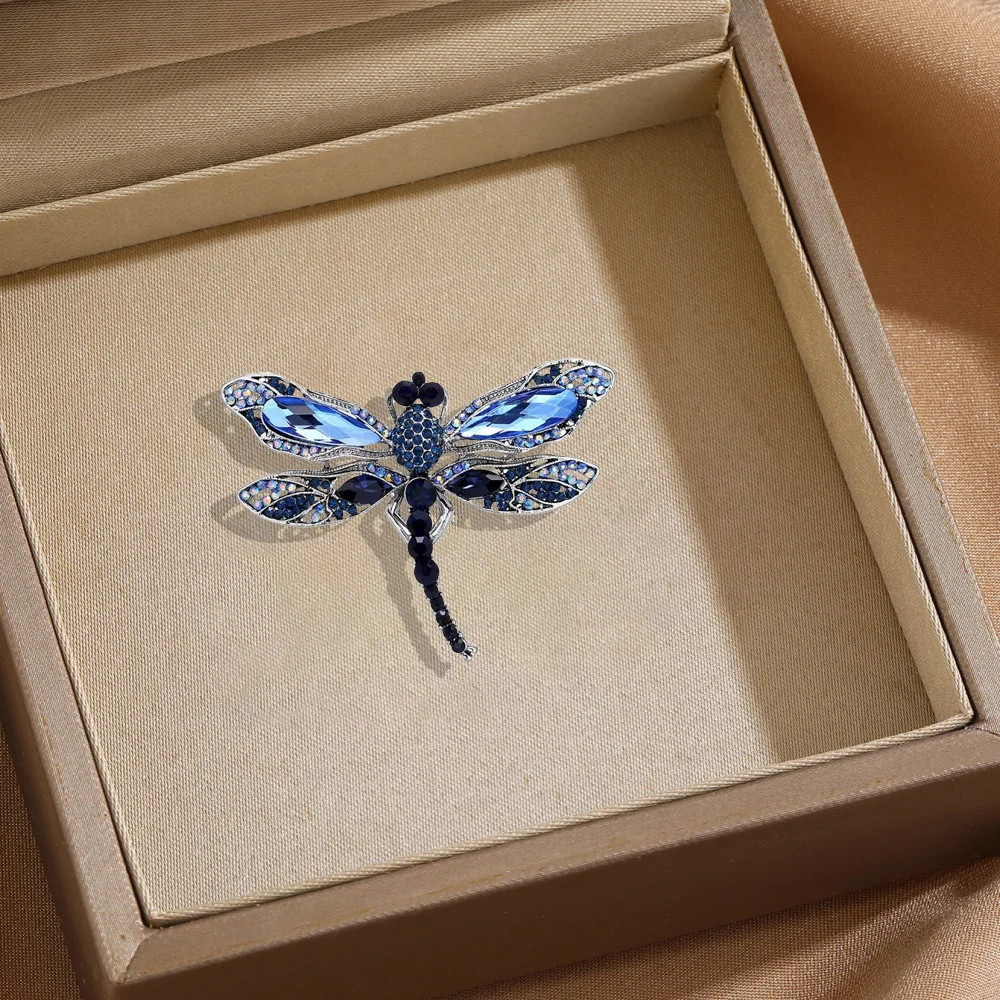 Diamond Dragonfly Brooch Universal Insect Alloy Corsage Pin Trendy Versatile