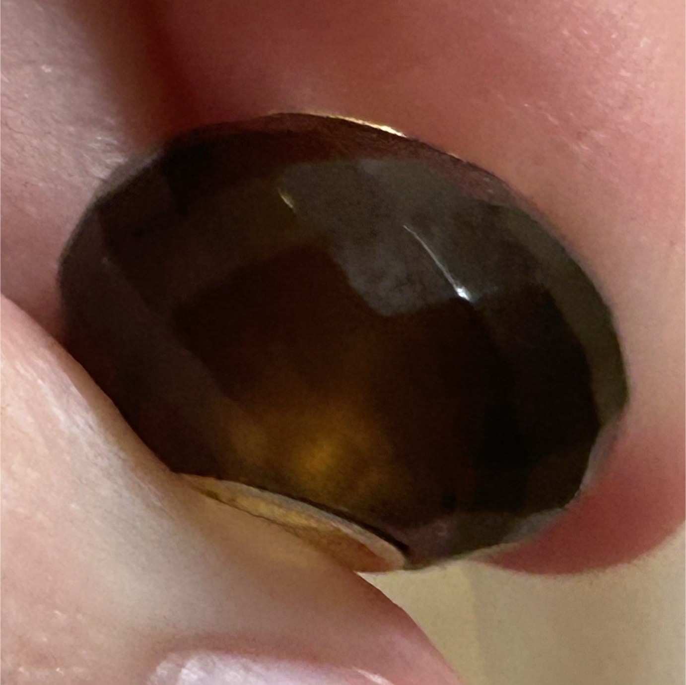 Chamilia brown glass Faceted Rondelle Bead Charm on .925 silver base
