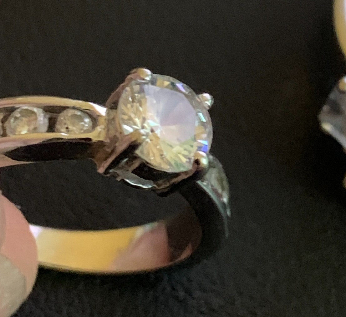 Assortment of Three Costume Jewelry Rings – Silver & gold colored Various Stones