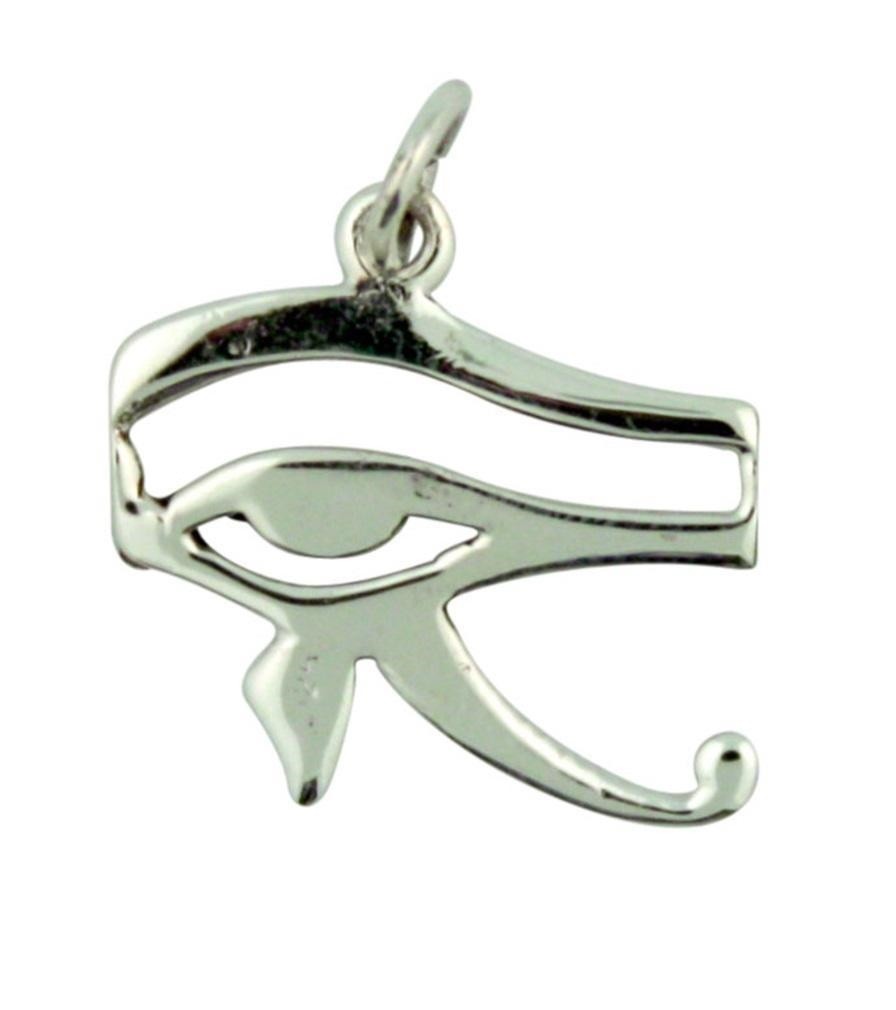 Egyptian Symbol for Goddess Wadjet 7/8 Inch Sterling Silver Eye of Horus Pendant